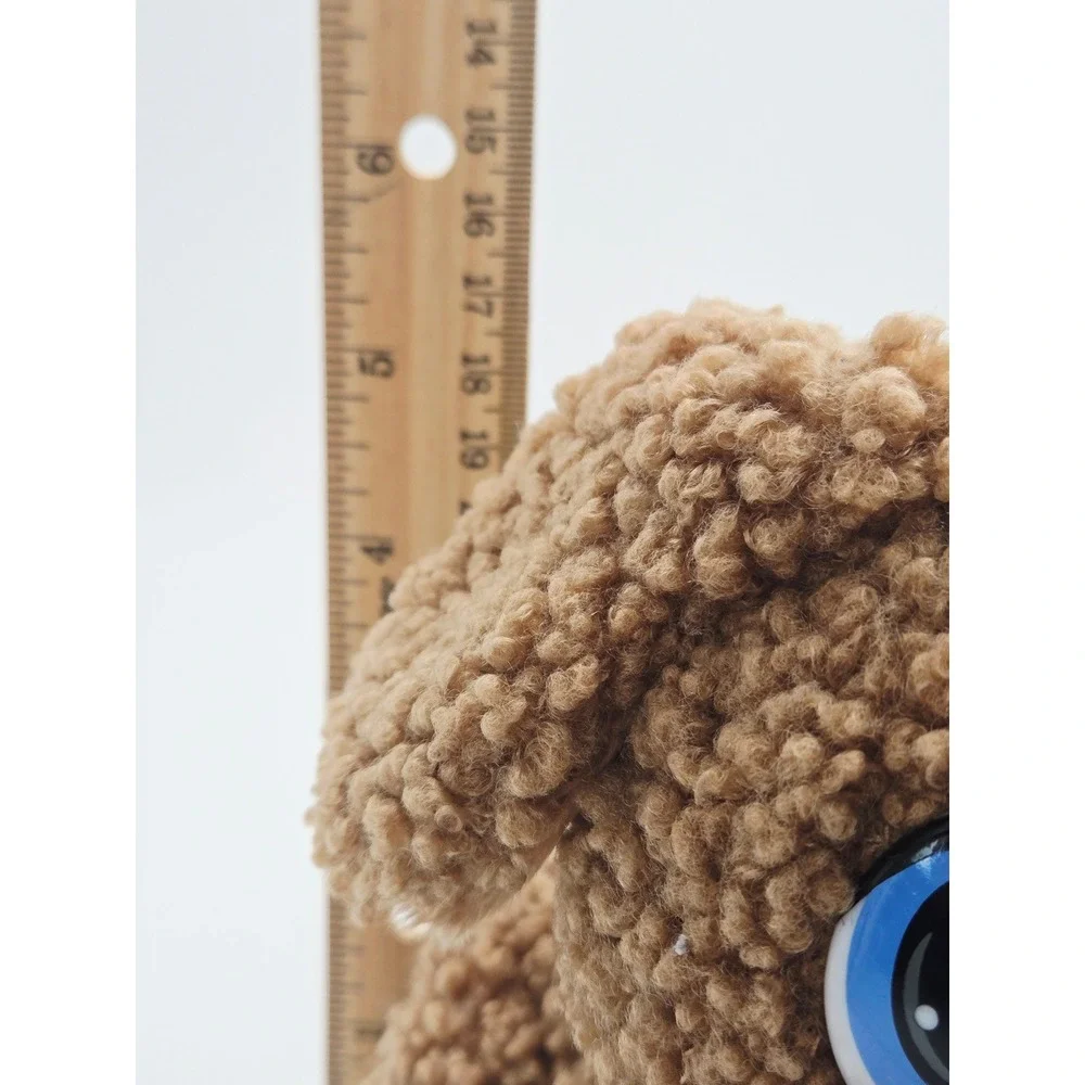 Little Tikes Rescue Tales Golden Doodle Poodle Plush Brown Curly Puppy Blue Eyes